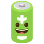 Batterie + grinsendes Gesicht