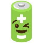 Batterie + zwinkerndes Gesicht