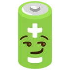 Batterie + süffisant lächelndes Gesicht