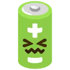 Batterie + verwirrtes Gesicht