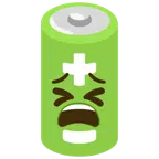 Batterie + müdes Gesicht