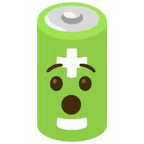 Batterie + verdutztes Gesicht