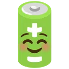 Batterie + lächelndes Gesicht