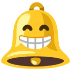 bell + beaming face with smiling eyes