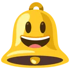 bell + grinning face with big eyes