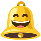 bell + grinning face with smiling eyes