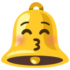 bell + kissing face with closed eyes