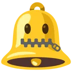 bell + zipper-mouth face