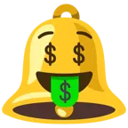bell + money-mouth face