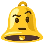 bell + face with raised eyebrow