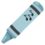 Wachsmalstift + Musiknoten