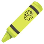 pastel boya + kaplumbağa