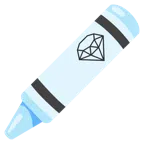 Wachsmalstift + Edelstein