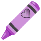 pastel boya + mor kalp