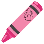 pastel boya + dönen kalpler