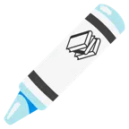 Wachsmalstift + Bücherstapel