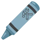 Wachsmalstift + Hammer und Schraubenschlüssel