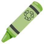 Wachsmalstift + Recycling-Symbol