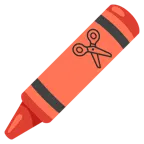Wachsmalstift + Schere