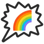 right anger bubble + rainbow