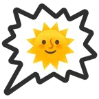 right anger bubble + sun with face