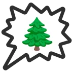 right anger bubble + evergreen tree