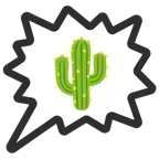 right anger bubble + cactus