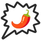 right anger bubble + hot pepper