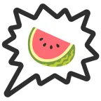 right anger bubble + watermelon