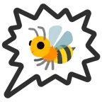 right anger bubble + honeybee