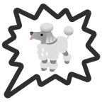right anger bubble + poodle
