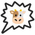 right anger bubble + cow face
