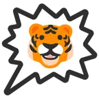 right anger bubble + tiger face
