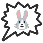 right anger bubble + rabbit face