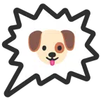 right anger bubble + dog face