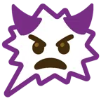 right anger bubble + angry face with horns
