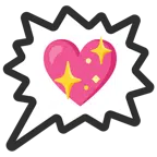 right anger bubble + sparkling heart