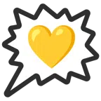 right anger bubble + yellow heart