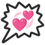 right anger bubble + revolving hearts