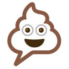 right anger bubble + pile of poo