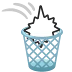 right anger bubble + wastebasket