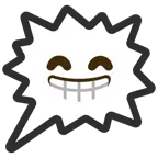 right anger bubble + beaming face with smiling eyes