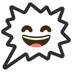 right anger bubble + grinning face with smiling eyes