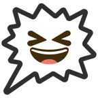 right anger bubble + grinning squinting face