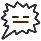 right anger bubble + expressionless face