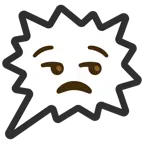 right anger bubble + unamused face