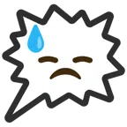right anger bubble + downcast face with sweat