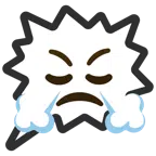 right anger bubble + face with steam from nose