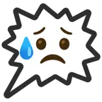 right anger bubble + sad but relieved face