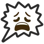 right anger bubble + weary face